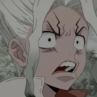 💖 Senku Ishigami Dr. Stone Anime, Dr. Stone, Senku Ishigami, science, surpris, choqué telegram sticker
