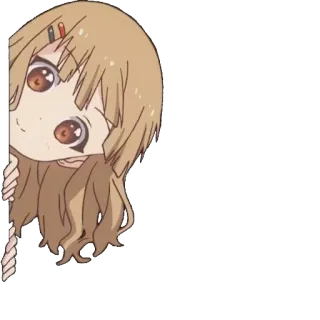 👀 Anime, Cartone animato, Ragazza, Sbirciare, Carino, Manga telegram sticker