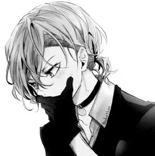🐈 @aka3kan Anime, Manga, Charakter, Schwarzweiß telegram sticker