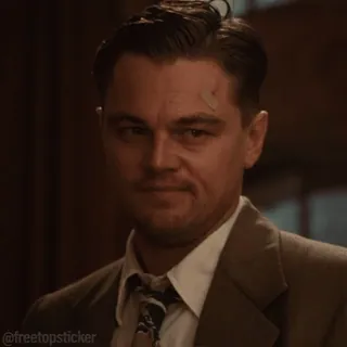 😒 Leonardo DiCaprio aktor, film, mężczyzna, portret, poważny, gwiazda, film telegram sticker