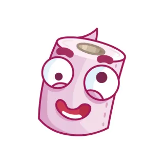 🤪 휴지, 만화, 욕실, 귀여운, 카와이, 롤 whatsapp sticker