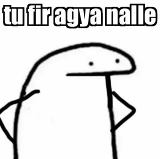 😂 tu fir agya nalle funny, meme, urdu, text telegram sticker