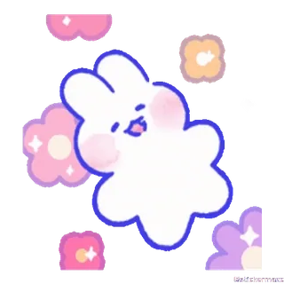 🥰 nuvola, carino, kawaii, fiore telegram sticker