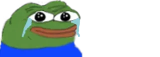 🥲 Pepe the Frog pepe, triste, grenouille, meme, pleure whatsapp sticker