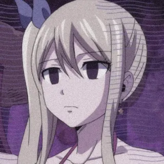 😒 Lucy Heartfilia Fairy Tail anime, manga, girl, blonde, fairy tail, lucy heartfilia telegram sticker