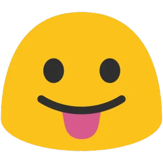 😛 emoji, smiley face, tongue, yellow, silly telegram sticker