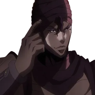 👆 Muhammad Avdol JoJo's Bizarre Adventure Anime, Personaggio, Le Bizzarre Avventure di JoJo, Muhammad Avdol telegram sticker