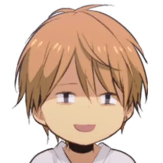 😀 Anime, Con trai, Đầu, Cười, Manga, Nhân vật, Sticker telegram sticker