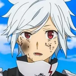 🗻 Bell Cranel Is It Wrong to Try to Pick Up Girls in a Dungeon? Anime, Capelli bianchi, Occhi rossi, Bell Cranel, DanMachi telegram sticker