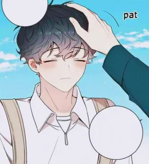 ✨ pat อนิเมะ, มังฮวา, ตัวละคร, ลูบหัว, น่ารัก, ภาพประกอบ telegram sticker