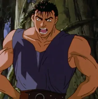 😠 Guts Berserk anime, berserk, guts, angry, warrior telegram sticker