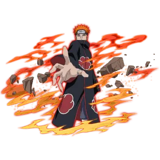 🥵 Pain Naruto อนิเมะ, นารูโตะ, แสงอุษา, นินจา, ไฟ whatsapp sticker