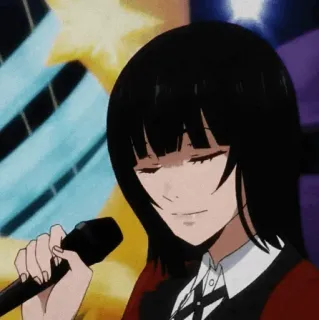 🥀 Yumeko Jabami Kakegurui Anime, Kakegurui, Yumeko Jabami, Microphone, Chant whatsapp sticker