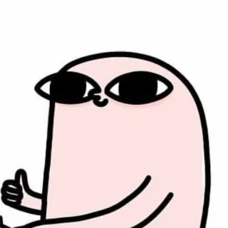 👍 kartun, karakter, ilustrasi, jempol ke atas, lucu, humor telegram sticker