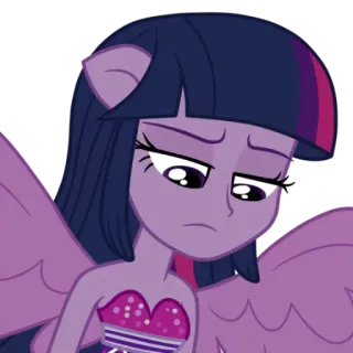 😔 Twilight Sparkle My Little Pony Pony, Cartoon, Niedlich, Twilight Sparkle, Animation, My Little Pony whatsapp sticker