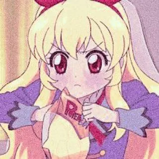 🍓 POWER Anime, Gadis, Kawaii, Marah, Kekuatan, Ilustrasi, Kartun telegram sticker