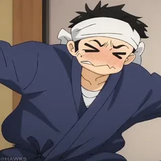 🎏 animé, contrarié, gêné, dessin animé telegram sticker