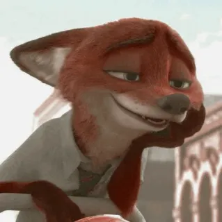 📍 Nick Wilde Zootopia キツネ, アニメ, アニメーション, ズートピア, ニック・ワイルド, ディズニー telegram sticker