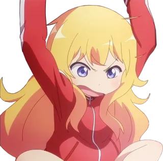 🤩 anime, manga, angry, cute, cartoon, character, girl whatsapp sticker