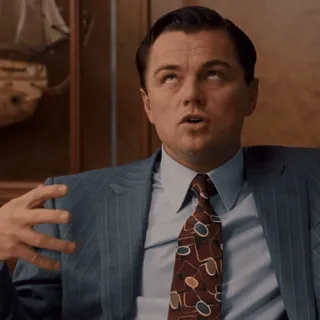 🥵 Leonardo DiCaprio, El lobo de Wall Street, Meme, Actor, Película, Celebridad telegram sticker
