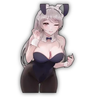 🔥 Anime, Meisje, Konijn, Maid, Oren telegram sticker