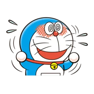 ☺️ Doraemon Дораэмон, мультфильм, аниме, кот-робот, смешной, головокружение telegram sticker