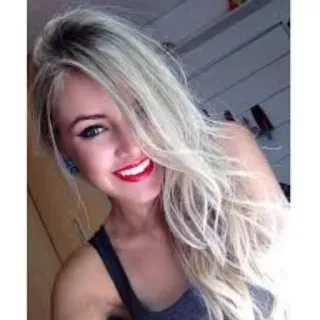 😁 woman, blond hair, beauty, portrait, female, selfie, smile telegram sticker