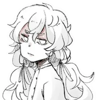 😒 Anime, Manga, Personaje, Ilustración, Arte, Dibujo telegram sticker