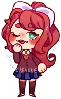 💚 CAFHUNE anime, character, chibi, cartoon telegram sticker