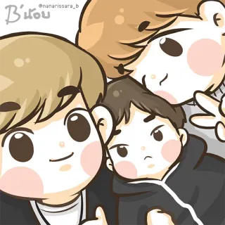 👨 hoạt hình, nhân vật, tình bạn, selfie telegram sticker