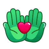 ❤️ serce, dłonie, miłość, opieka, wsparcie telegram sticker
