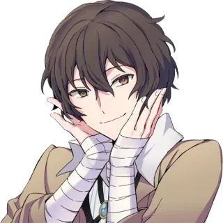 😊 Osamu Dazai Bungou Stray Dogs Anime, Personagem, Dazai, Bungou Stray Dogs telegram sticker
