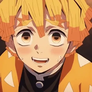 ⚡ Zenitsu Agatsuma Demon Slayer Anime, Demon Slayer, Zenitsu, Charakter, Manga whatsapp sticker