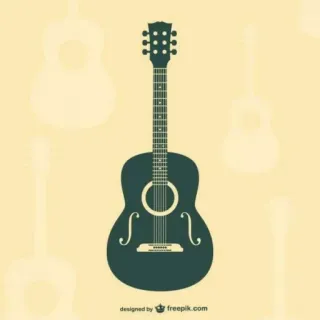 🎵 guitare, instrument, musique, acoustique, instrument à cordes telegram sticker