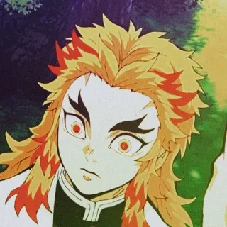 ☄ Kyojuro Rengoku Demon Slayer 动漫, 鬼灭之刃, 炼狱, 炼狱杏寿郎, 火焰, 火 telegram sticker