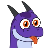 🎨 dragon, purple, cartoon, animal, fantasy, cute, sticker telegram sticker