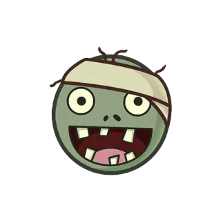 😃 좀비, 만화, 괴물, 붕대, 초록색 telegram sticker