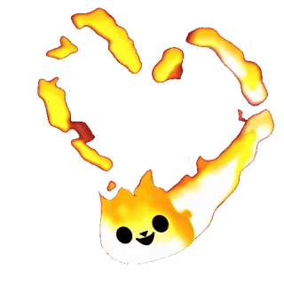 ❤️ 火, 心, 可爱, 火焰, 爱, 卡通 telegram sticker