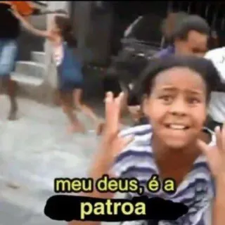 😍 meu deus, é a patroa enfant, rue, gens, portrait, jeunesse telegram sticker