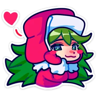 ❤️ стикер, мультфильм, персонаж, сердце, милый, каваий telegram sticker
