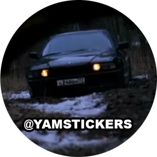 🚙 @YAMSTICKERS 車, 車両, 輸送, 暗い, オフロード, 夜 telegram sticker