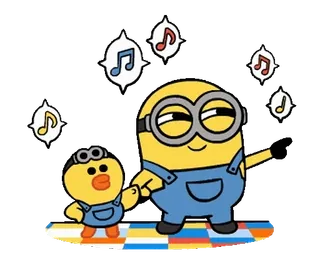 🐻 Minion Cartoon, Minion, Tanzen, Noten, Süß telegram sticker