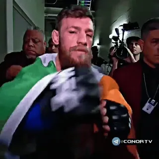 🦁 Conor McGregor CONORTV Conor McGregor, UFC, fighter, Irish flag, sports telegram sticker