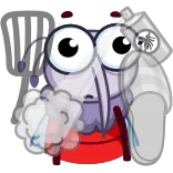 😳 mucha, owad, kreskówka, postać, zwierzę, słodki telegram sticker