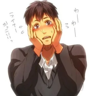 😱 ライター かっこいいっ Anime, Rougeurs, Mâle, Personnage, Japonais telegram sticker