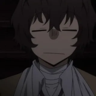 🪓 Osamu Dazai Bungo Stray Dogs Anime, Bungo Stray Dogs, Osamu Dazai, Personaggio, Espressione, Stanco, Manga telegram sticker