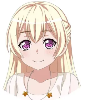 🙂 Anime, Garota, Loira, Personagem telegram sticker