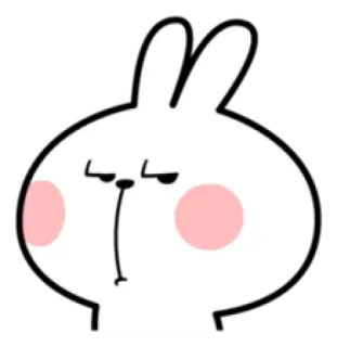😒 bunny, rabbit, animal, cute, sticker telegram sticker