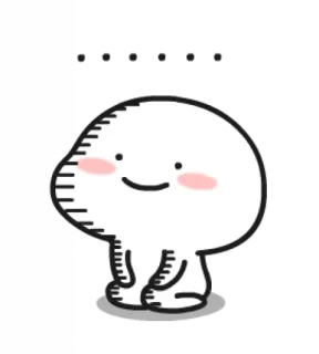 ☁ süß, weiß, Cartoon, simpel, Blob telegram sticker