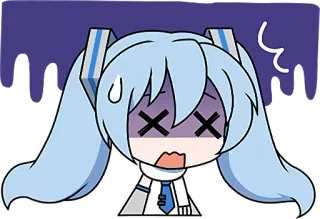 😵 adesivo, desenho animado, anime, exausto, morto, confuso telegram sticker